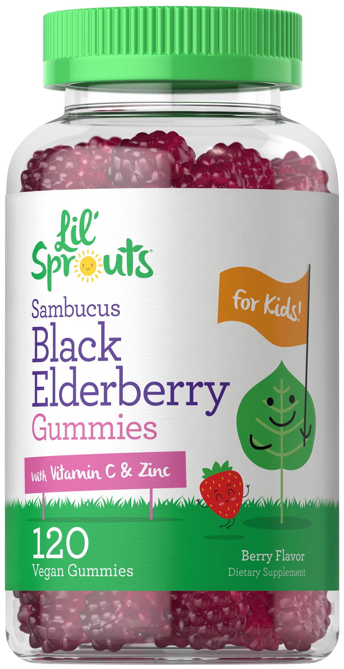 Carlyle Black Elderberry Gummies for Kids front view