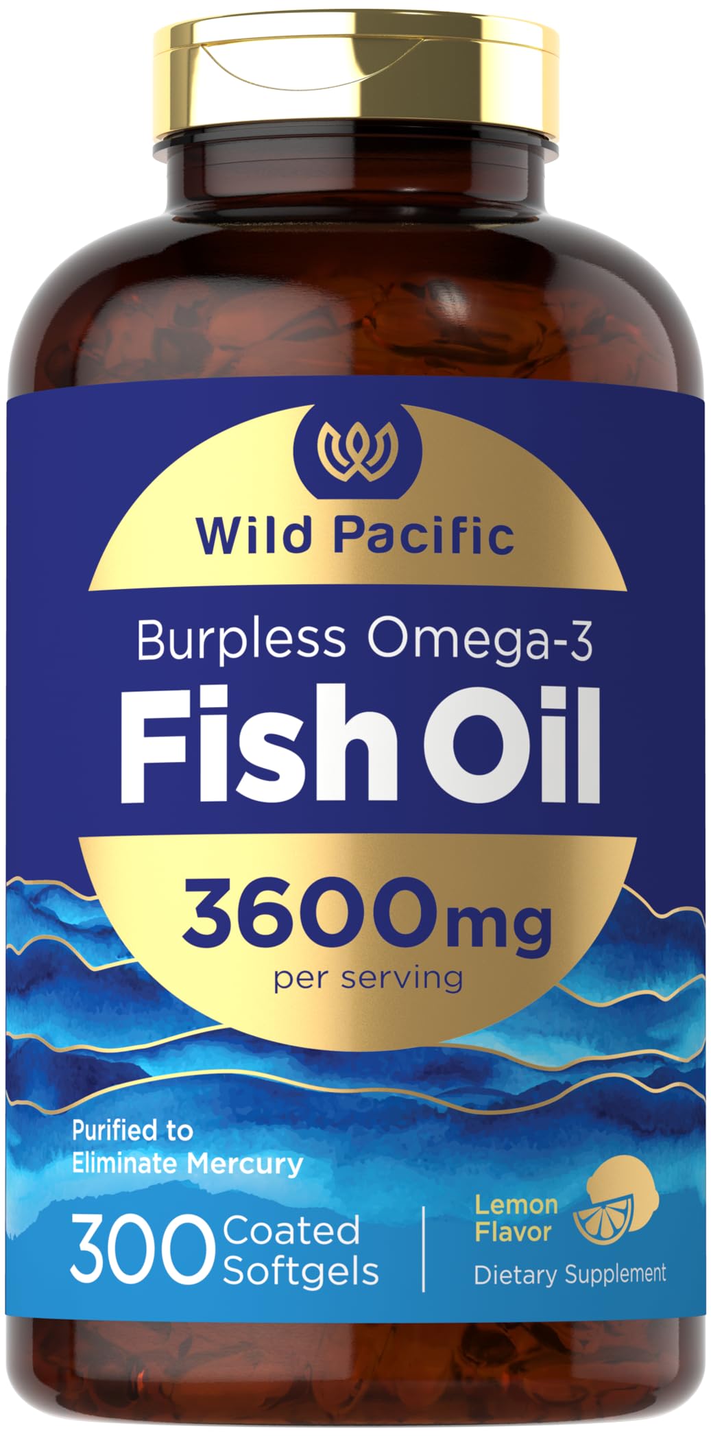Carlyle Burpless Omega-3 Fish Oil 3600mg softgels front view