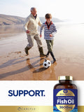 Carlyle Burpless Omega-3 Fish Oil bottle with lemon