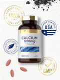 Carlyle Calcium + D3 caplets in a hand for size comparison