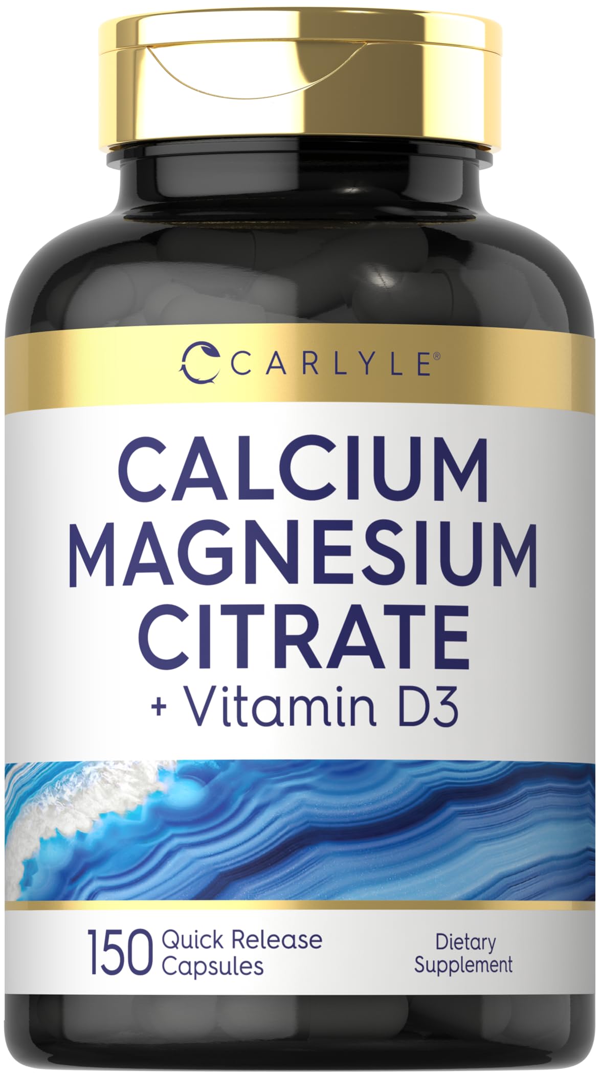 Carlyle Calcium Magnesium Vitamin D3 Capsules front view