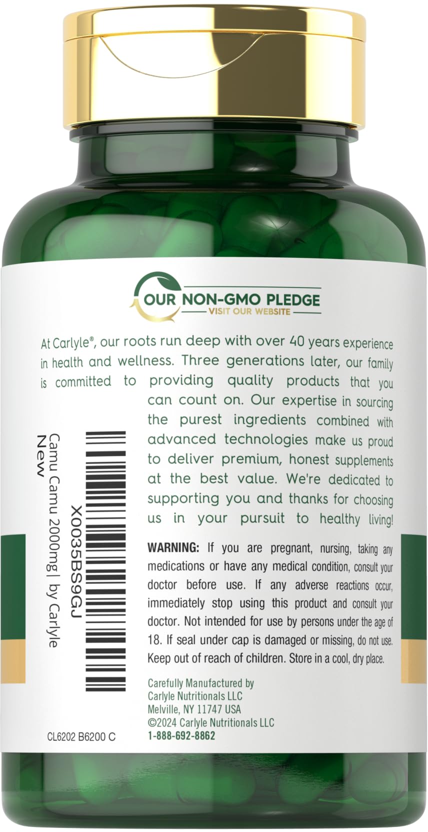 Carlyle Camu Camu Capsules ingredient list
