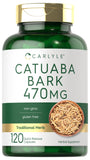Carlyle Catuaba Bark 470mg supplement bottle front view