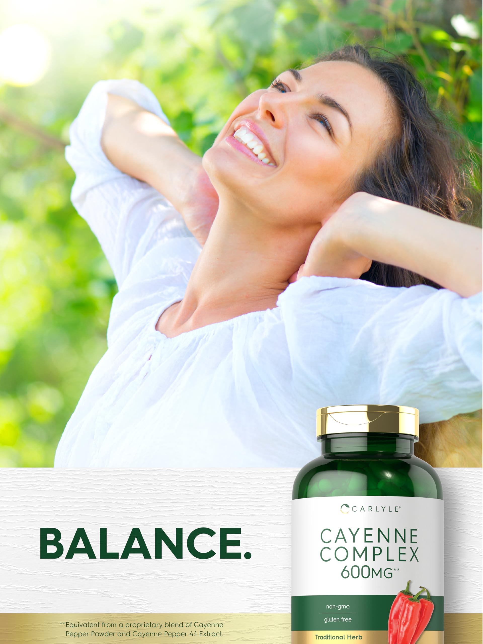 Carlyle Cayenne Pepper Capsules 500mg close-up of capsules