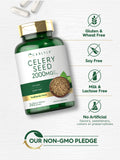 Carlyle Celery Seed Capsules 175g back view with dosage instructions