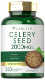 Carlyle Celery Seed Capsules 175g front view with bottle label