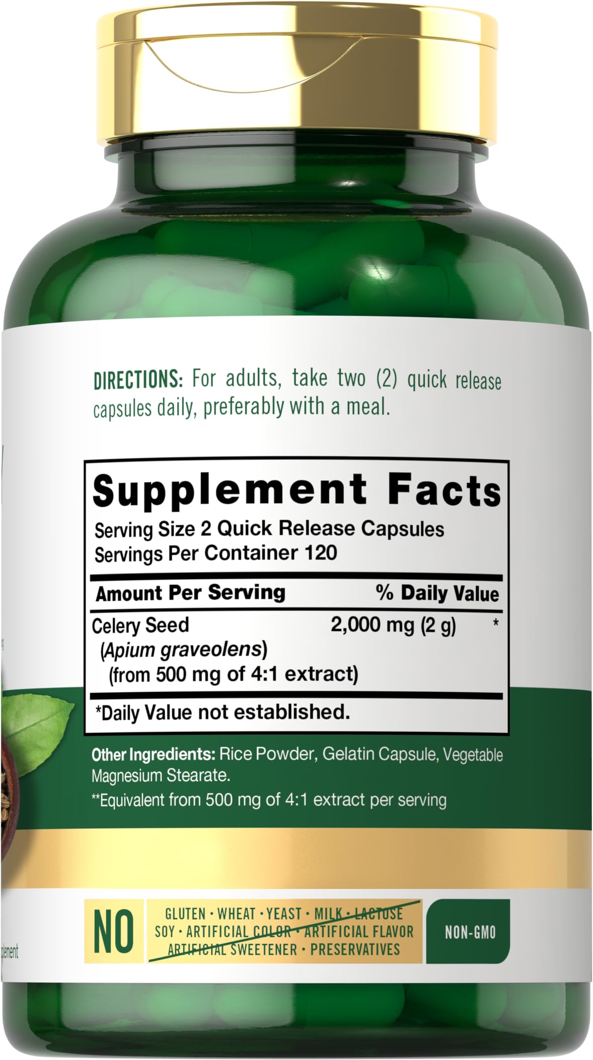Carlyle Celery Seed Capsules 175g showing two quick-release capsules