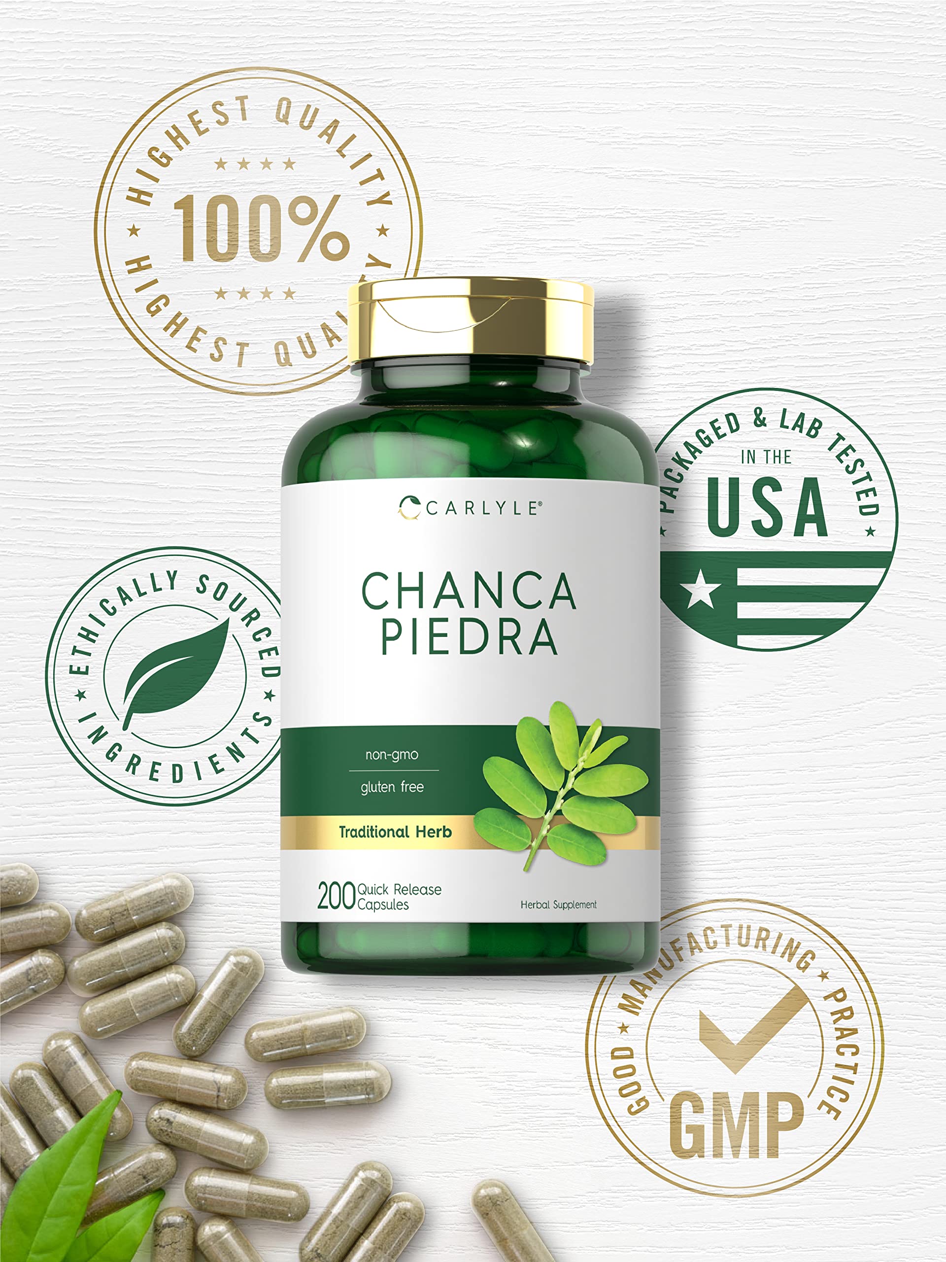 Carlyle Chanca Piedra supplement facts label
