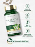 Carlyle Chickweed Capsules 1000mg back view of the bottle