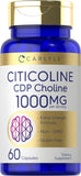 Carlyle Citicoline Elite 1000mg capsules front view