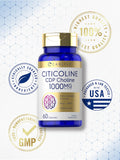 Carlyle Citicoline Elite capsules on a wooden table