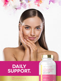 Carlyle Collagen Peptides Caplets 6000mg on a wooden table
