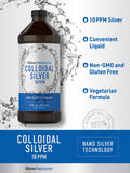 Carlyle Colloidal Silver 10 PPM Liquid Supplement label close-up