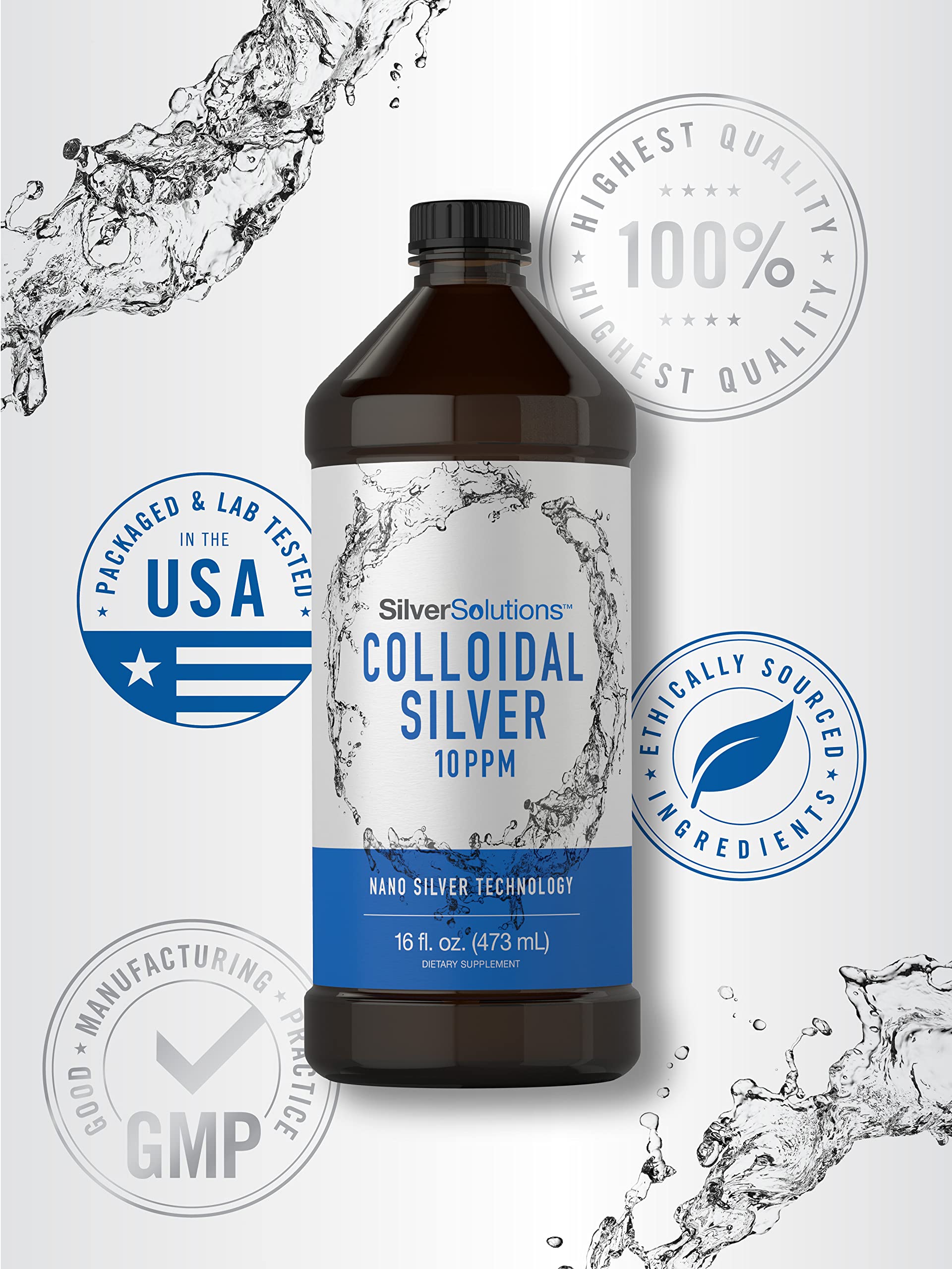 Carlyle Colloidal Silver 10 PPM Liquid Supplement packaging