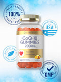 Carlyle CoQ-10 Gummies 200mg gummies on a table