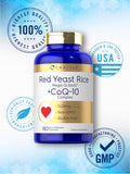Carlyle CoQ10 1420mg supplement capsules on a table
