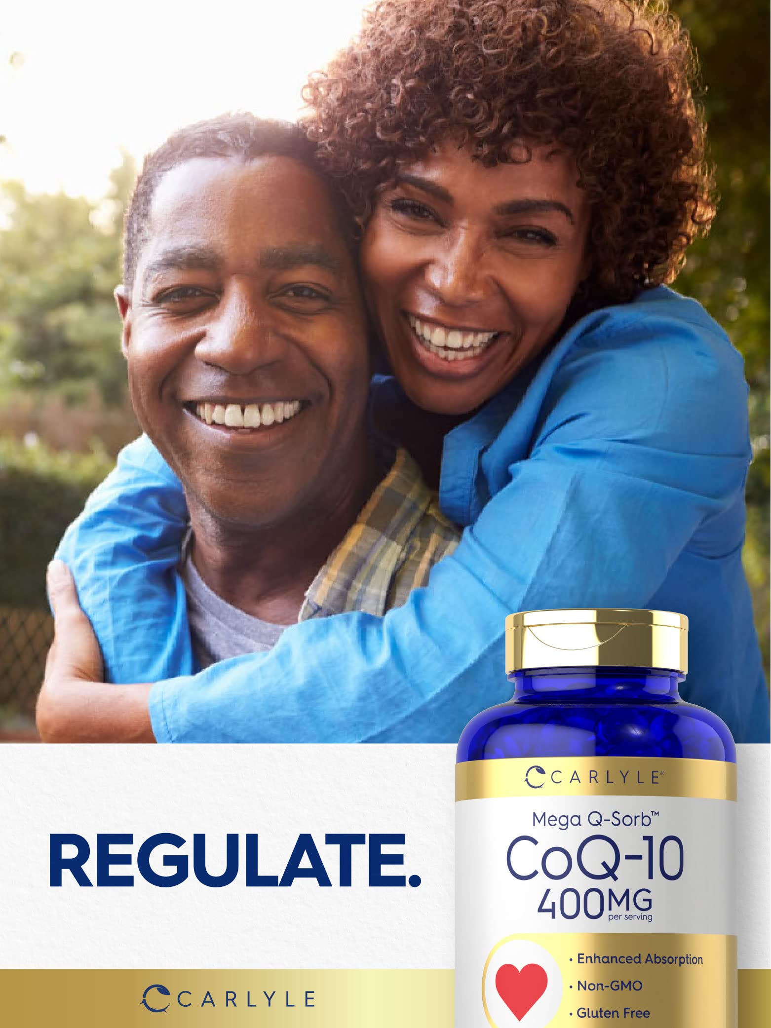 Carlyle CoQ10 400mg Mega Q-Sorb Softgels lifestyle scene