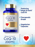 Carlyle CoQ10 Mega Q-Sorb 200mg capsules with packaging