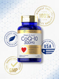 Carlyle CoQ10 Mega Q-Sorb 300mg softgels close-up of softgel