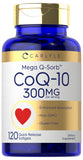 Carlyle CoQ10 Mega Q-Sorb 300mg softgels front view