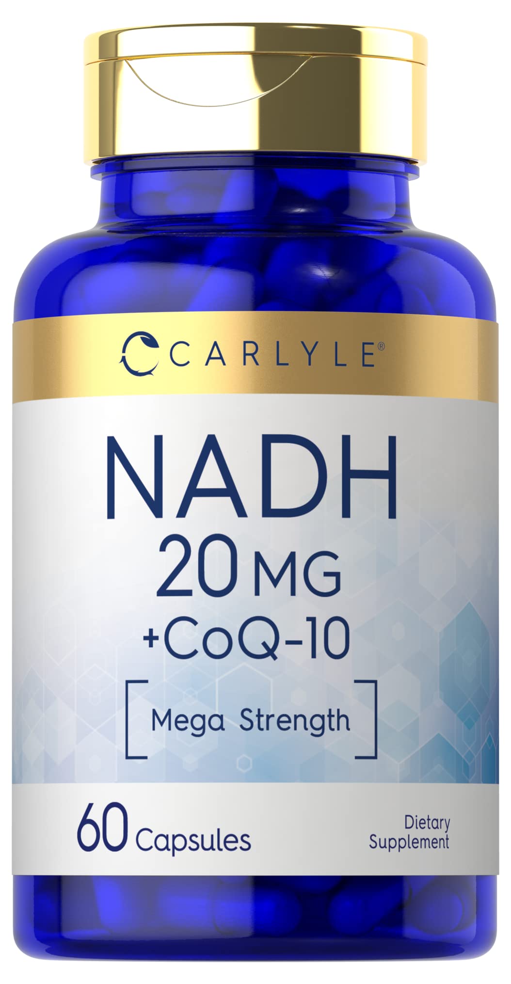 Carlyle CoQ10 with NADH 20mg quick-release capsules front view