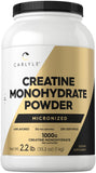 Carlyle Creatine Monohydrate 5000mg unflavoured powder front view