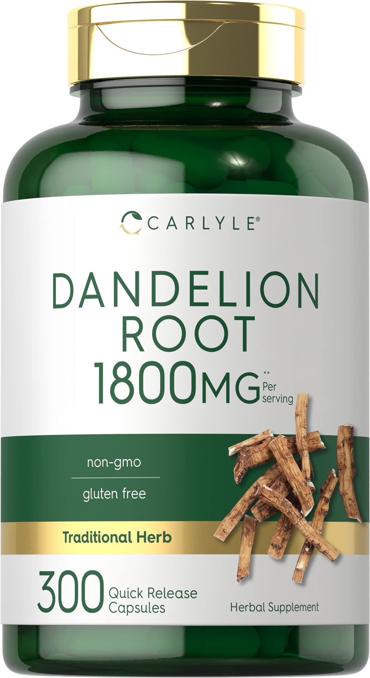 Carlyle Dandelion Root Capsules 1000mg front view