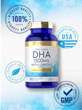 Carlyle DHA Omega-3 Fish Oil Softgels on a wooden table