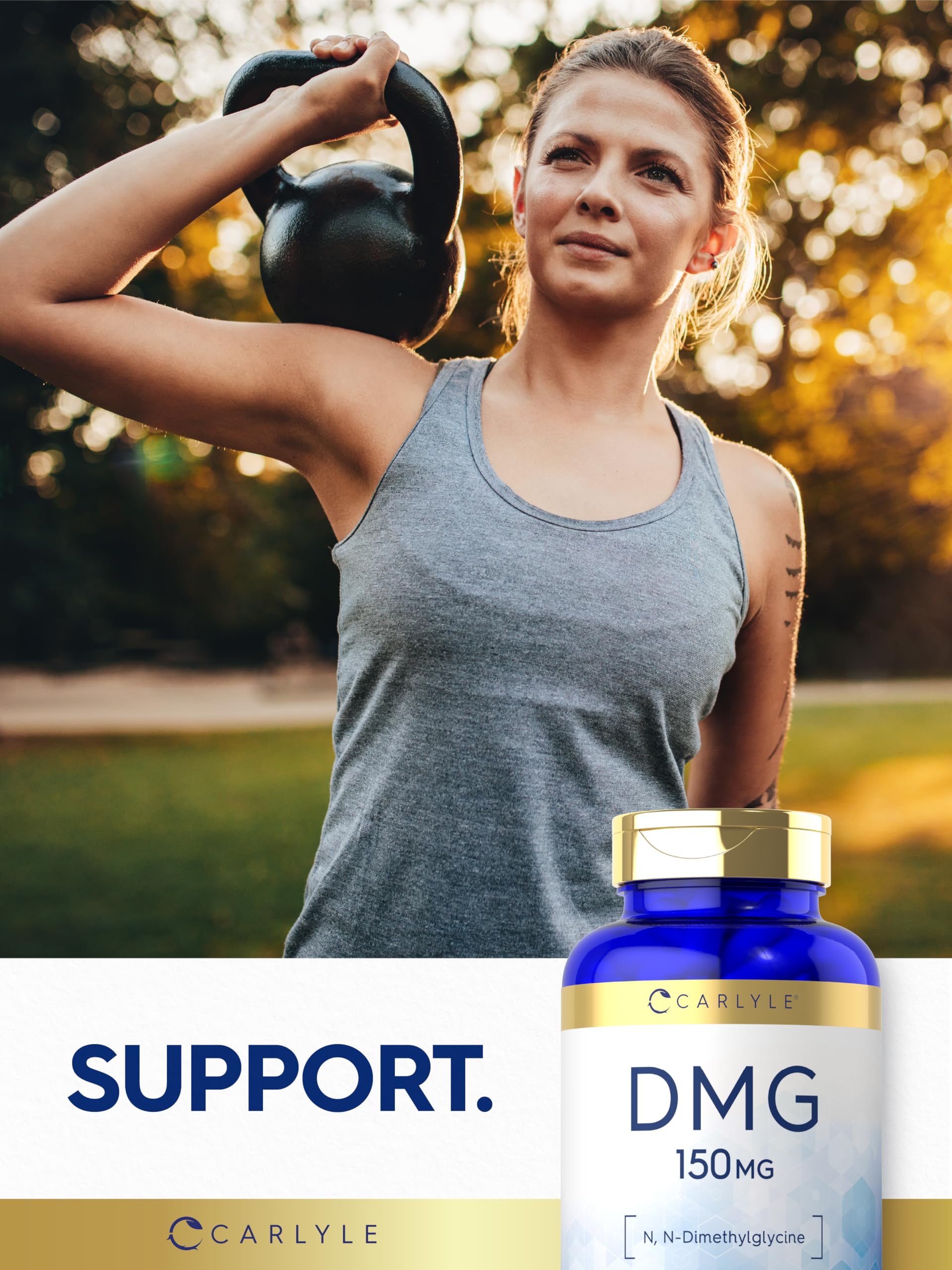 Carlyle Dimethylglycine 150mg capsules close-up of the capsules
