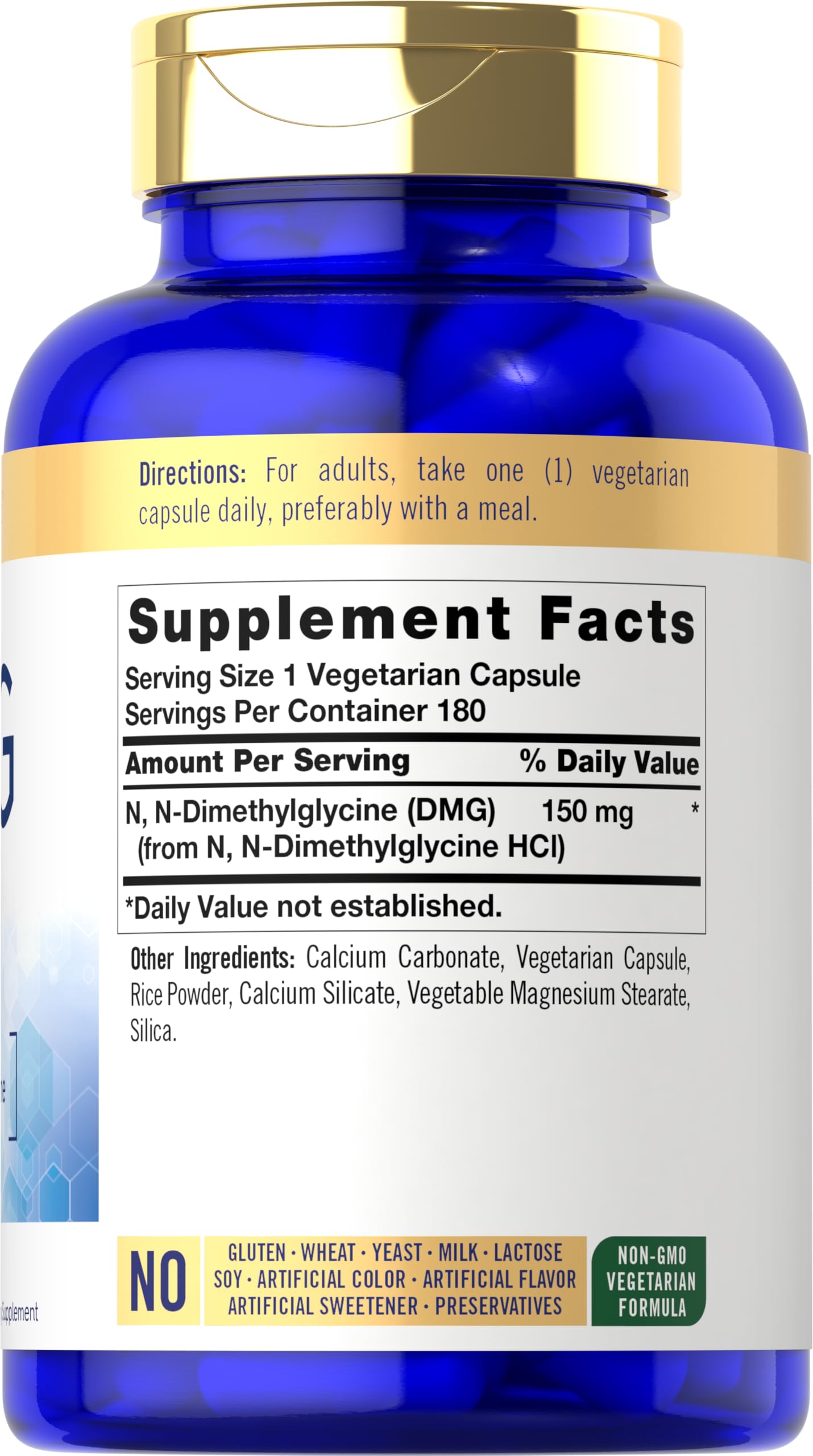 Carlyle Dimethylglycine 150mg capsules side view