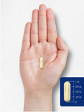Carlyle Gelatin & Silica Capsules next to a glass of water