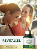 Carlyle Ginkgo Biloba 127g displayed with other supplements