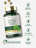 Carlyle Ginkgo Biloba 127g on a wooden table with herbs