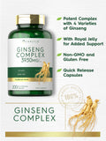 Carlyle Ginseng Complex capsules on a wooden surface
