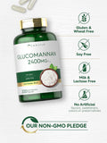 Carlyle Glucomannan 2400mg capsules on a wooden table