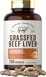 Carlyle Grassfed Beef Liver Capsules 4500mg front view