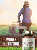 Carlyle Grassfed Kidney Capsules 3000mg on a wooden table