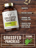 Carlyle Grassfed Pancreas Capsules 550mg bottle with label