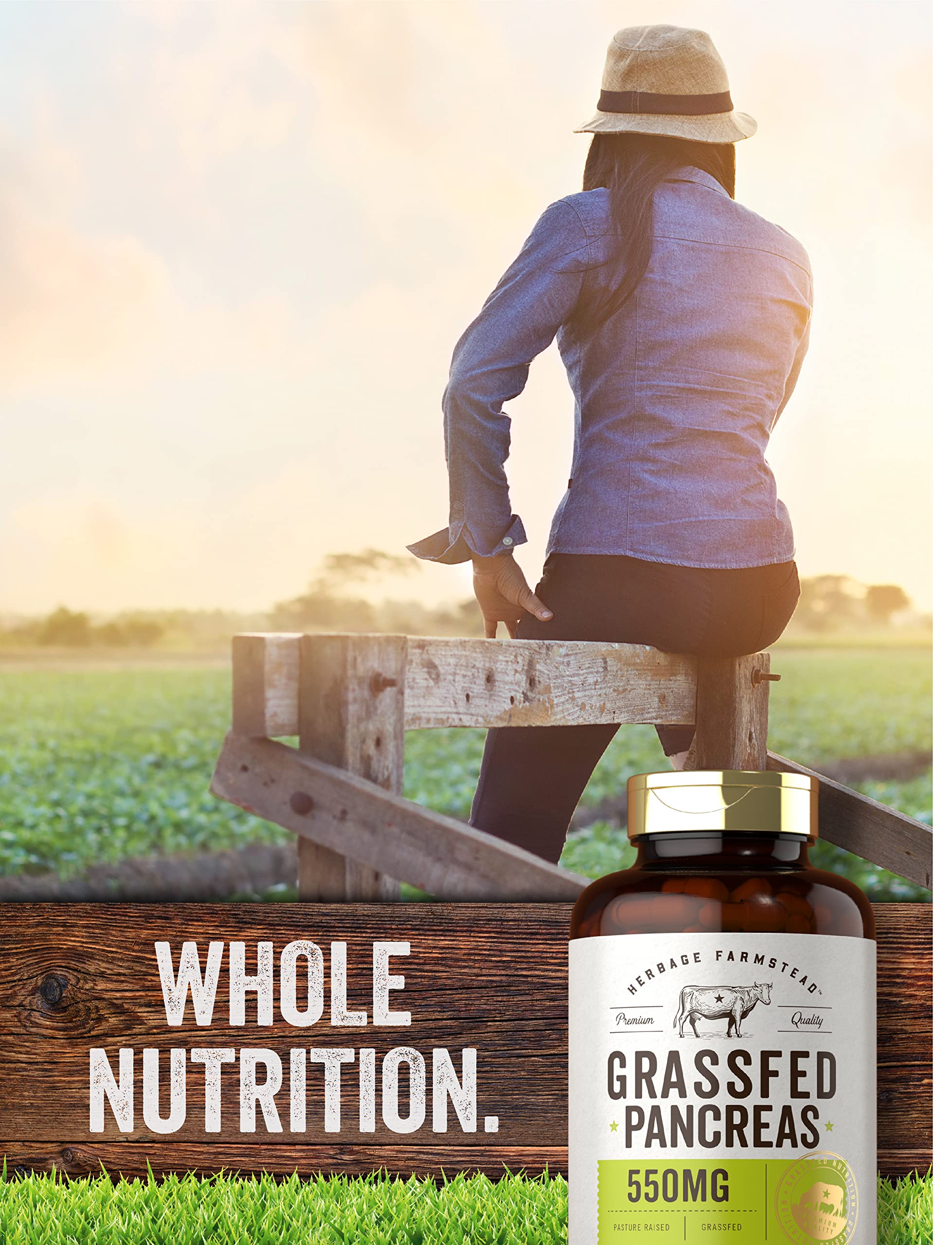 Carlyle Grassfed Pancreas Capsules 550mg ingredients list