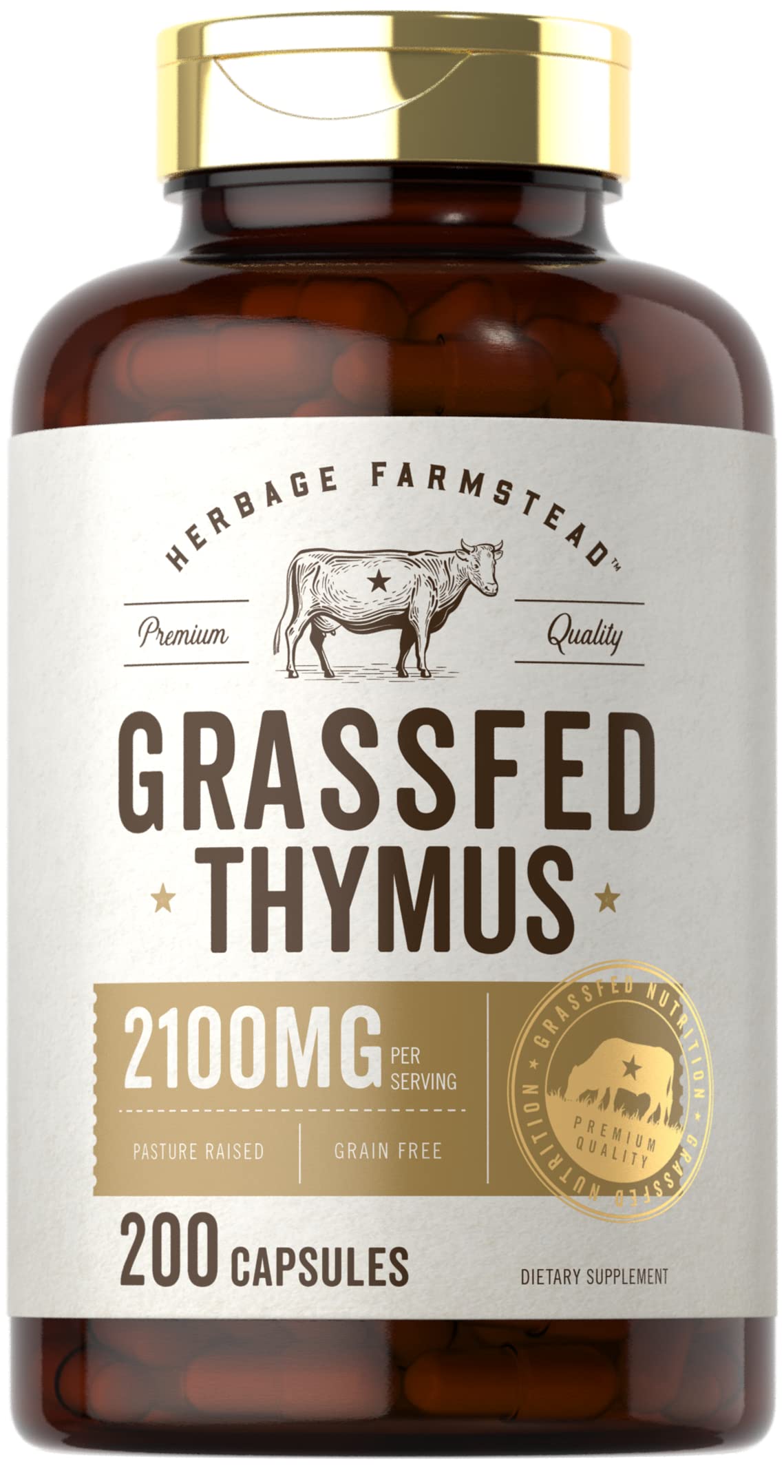Carlyle Grassfed Thymus & Liver Capsules 2100mg front view