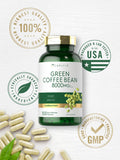 Carlyle Green Coffee Bean Extract 500mg capsules on wooden table