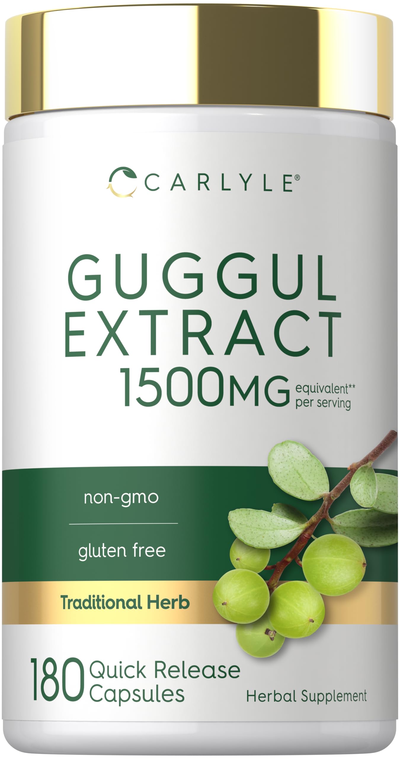 Carlyle Guggul Extract Capsules 60 count front view
