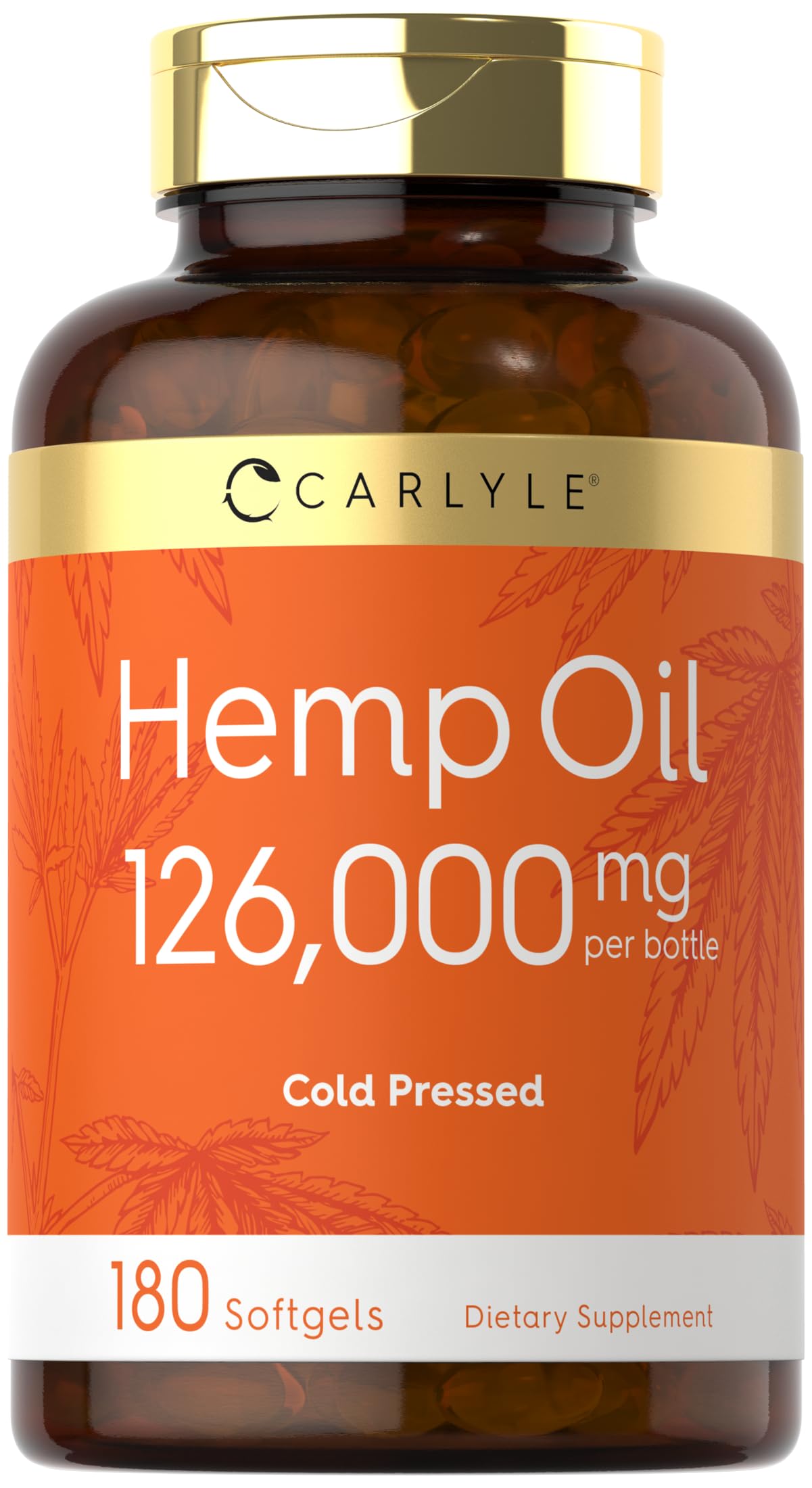 Carlyle Hemp Seed Oil Omega 3-6-9 Supplement front view