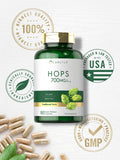 Carlyle Hops Flower Capsules 700mg back of the bottle