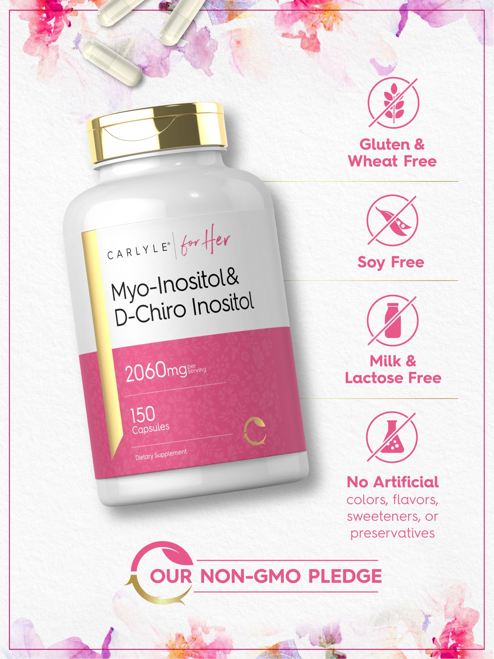Carlyle Inositol Supplement 2060mg Myo & D-Chiro Complex packaging
