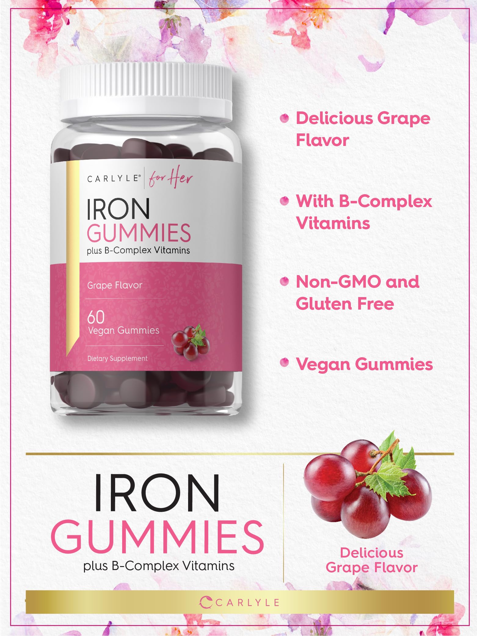 Carlyle Iron Gummies for Her ingredients list