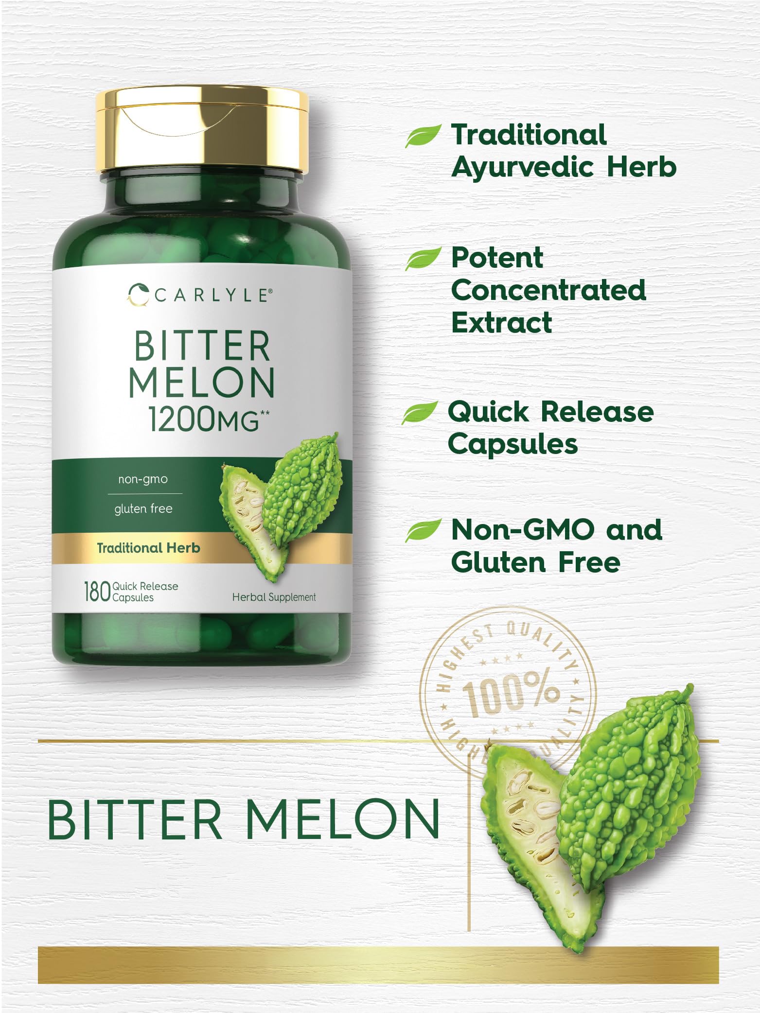 Carlyle Karela Bitter Melon Extract ingredients list