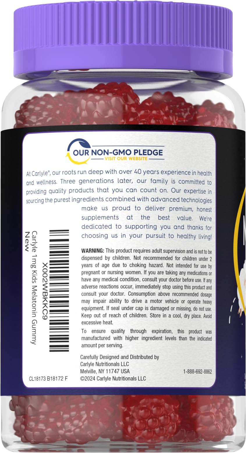 Carlyle Kids Melatonin Gummies gummy close-up