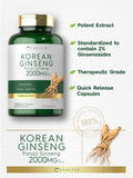 Carlyle Korean Ginseng Extract capsules on a wooden table