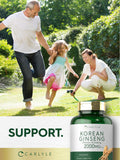 Carlyle Korean Ginseng Extract capsules opened with contents visible